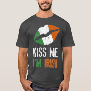 Fun Kiss Me I'm Irish colours St Patrick's Day T-Shirt