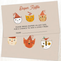 Fun Kitty Cat Baby Shower Diaper Raffle