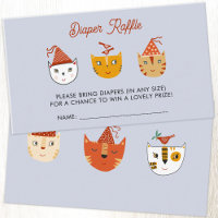 Fun Kitty Cat Baby Shower Diaper Raffle