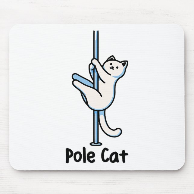 Fun Kitty Lover Humour Cat Playing A Dancer Gag Un Mouse Pad (Front)