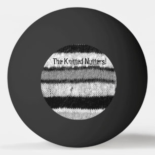 fun knitted black and white stripes ping pong ball