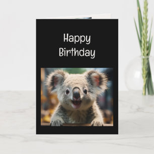 Fun Koala Bear Koala-tea Birthday Animal Humour Card