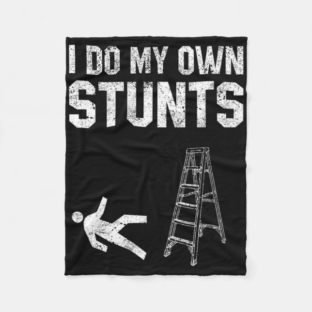 Fun Ladder Fall Gift Broken Bone Hand Get Well Soo Fleece Blanket (Front)