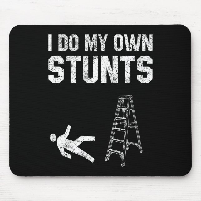 Fun Ladder Fall Gift Broken Bone Hand Get Well Soo Mouse Pad (Front)