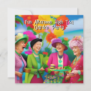 Fun Ladies Afternoon High Tea Garden Party 5 Invitation