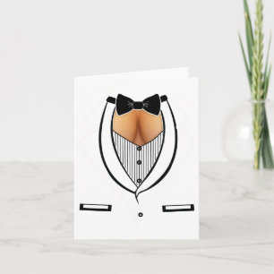 Fun Ladies Cleavage Tuxedo Party Mardi Gras Tailga Card