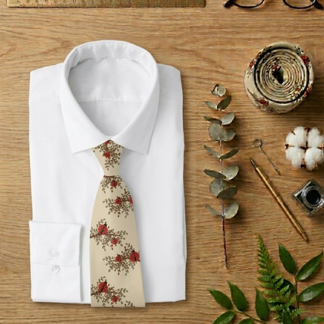 Fun Ladybug Design Tie (Fun Ladybug Design Neck Tie.)
