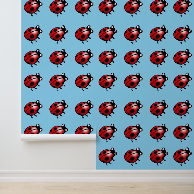 fun ladybug in blue wallpaper (Application)