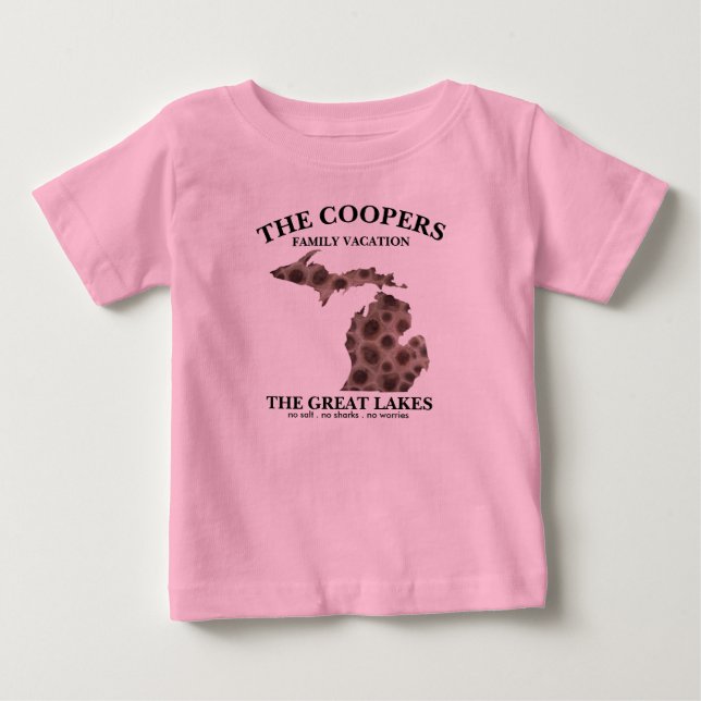Fun Lake Michigan Great State State petoskey rocks Baby T-Shirt (Front)