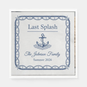 Fun Last Splash End of Summer Backyard BBQ Paper N Napkin