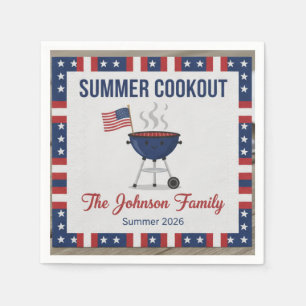 Fun Last Splash End of Summer Backyard BBQ Paper N Napkin
