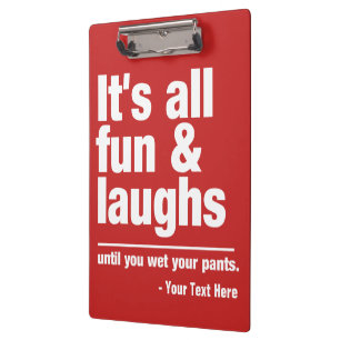FUN & LAUGHS custom color clipboard