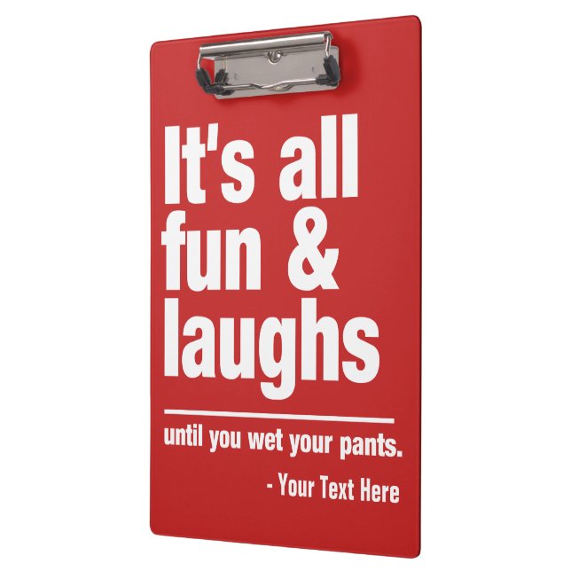 FUN & LAUGHS custom colour clipboard (Left)