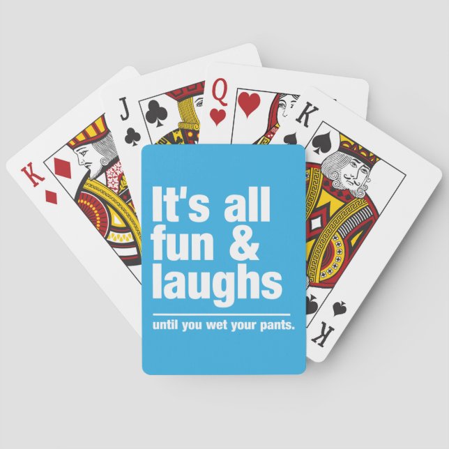 FUN & LAUGHS custom colour playing cards (Back)
