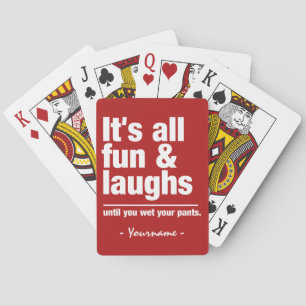 FUN & LAUGHS custom colour playing cards