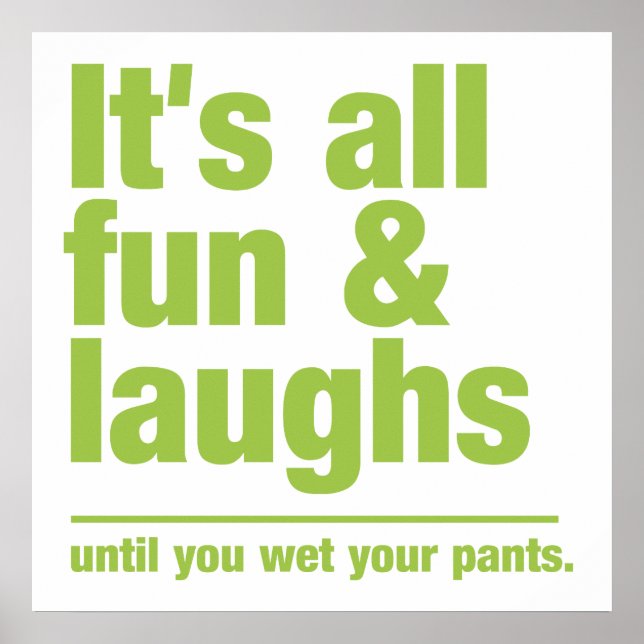 FUN & LAUGHS custom colour poster (Front)