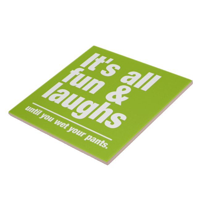 FUN & LAUGHS custom colour tiles (Side)