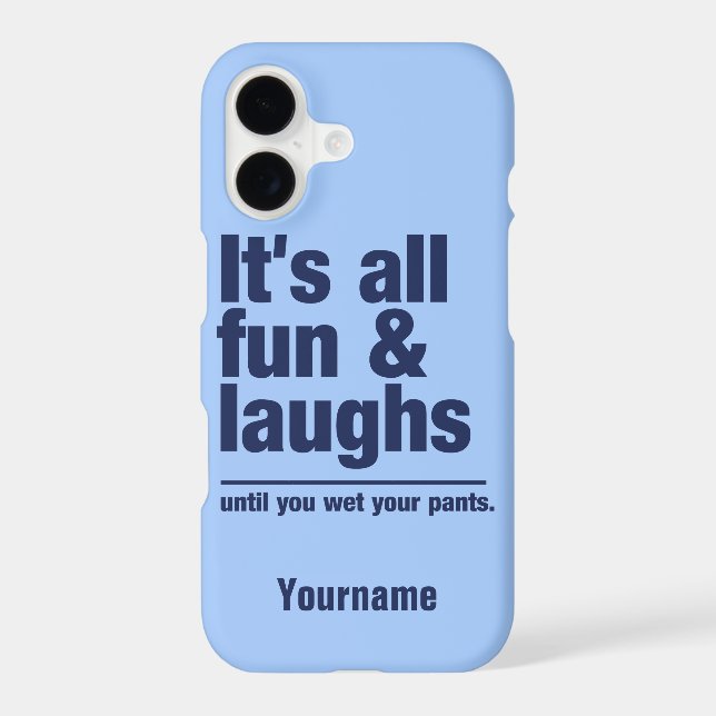FUN & LAUGHS custom name & colour phone cases (Back)