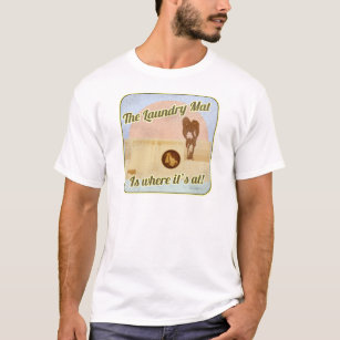 Fun Laundry Mat Goofy Cartoon Slogan T-Shirt