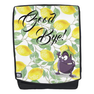 Fun Lemon and the Eggplant Bold Face Backpack