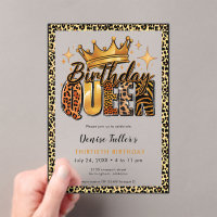 Fun Leopard Birthday Queen Thirty Birthday