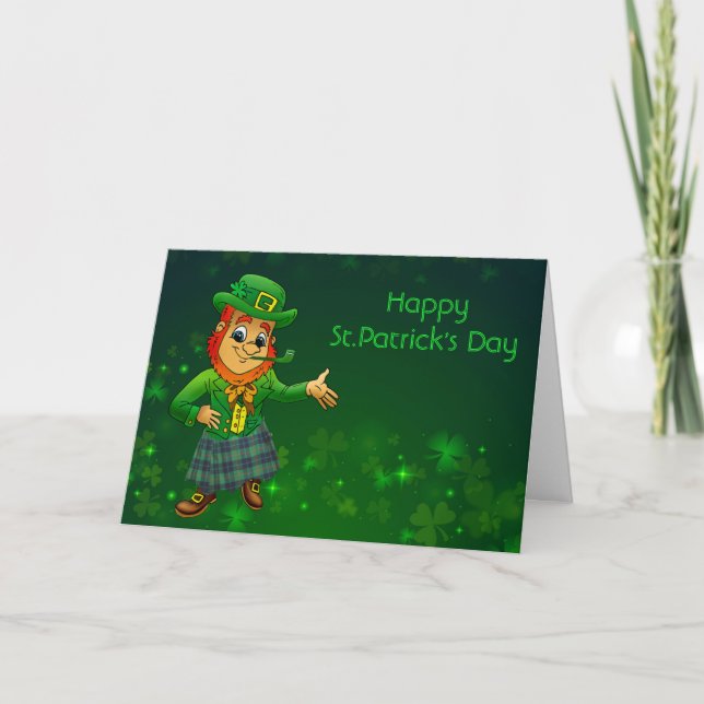 Fun Leprechaun St. Patricks Day Humour  Card (Front)