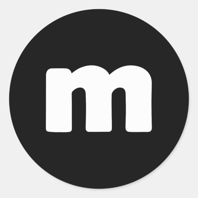 Fun Letter M Groups Halloween Team Groups Costume  Classic Round Sticker (Front)