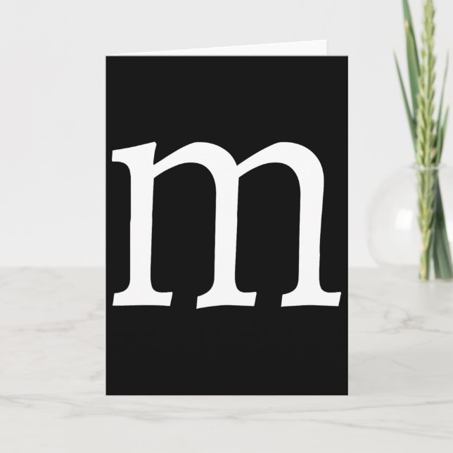 Fun Letter M Halloween Costumes  Card (Front)