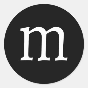 Fun Letter m Halloween Costumes  Classic Round Sticker