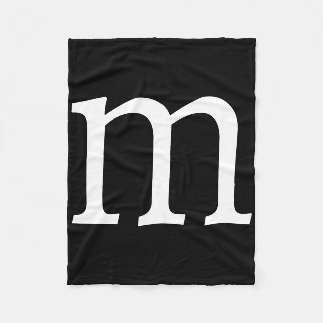 Fun Letter M Halloween Costumes  Fleece Blanket (Front)