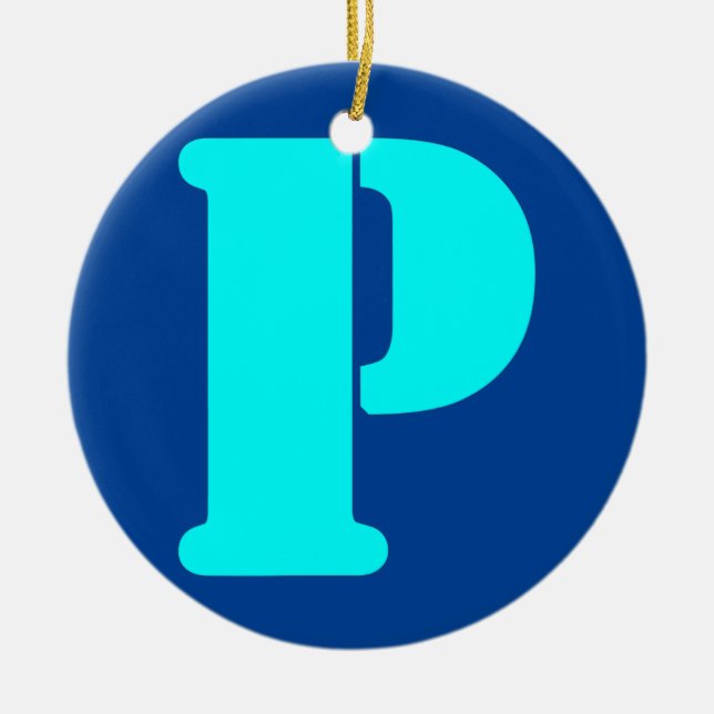 Fun Letter P Alphabet Teacher Kindergarten  Ceramic Tree Decoration (Front)