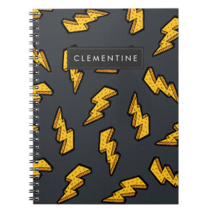 Fun Lightning Bolt Drawing Pattern   Add Your Name Notebook