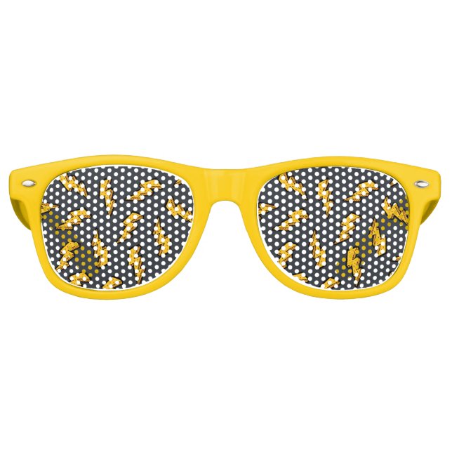 Fun Lightning Bolt Pattern Retro Sunglasses (Front)