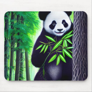 Fun Little Panda Bear Mouse Pad