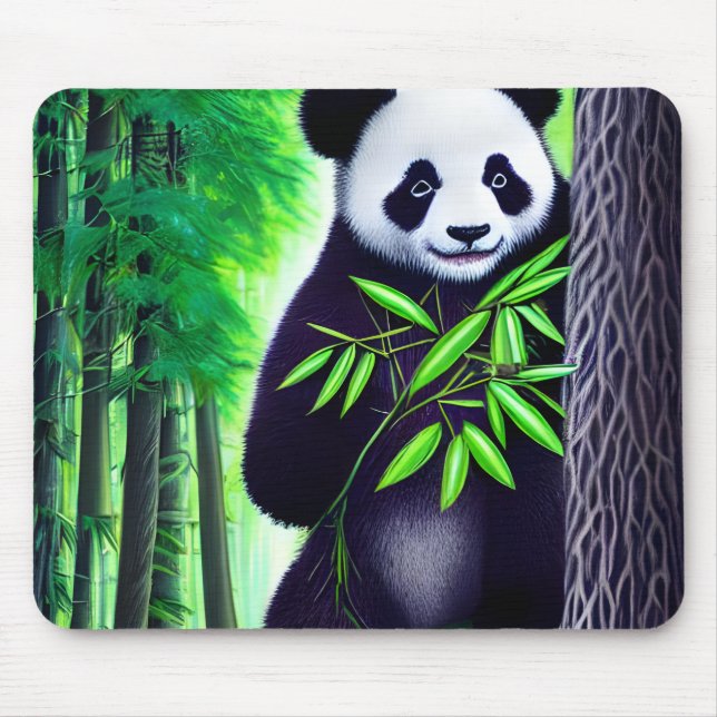 Fun Little Panda Bear Mouse Pad (Front)