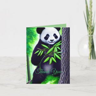 Fun Little Panda Bear Thank You Card