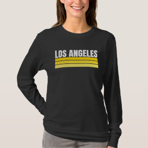 Fun Los Angeles Royal Blue Yellow Retro Striped Ho T-Shirt
