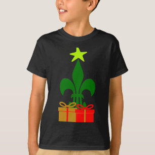 Fun Louisiana Christmas Tree Cajun New Orleans  T-Shirt