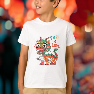 Fun & Love Cute Baby Dragon CNY Kids Gift T-Shirt