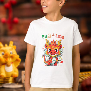 Fun & Love Cute Baby Dragon CNY Kids T-Shirt