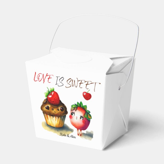 Fun Love is Sweet Wedding Favour Box (Front Side)