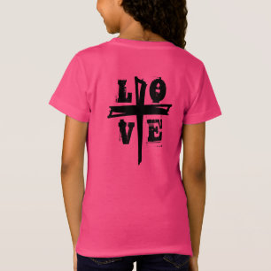 fun LOVE lettering + CROSS T-Shirt