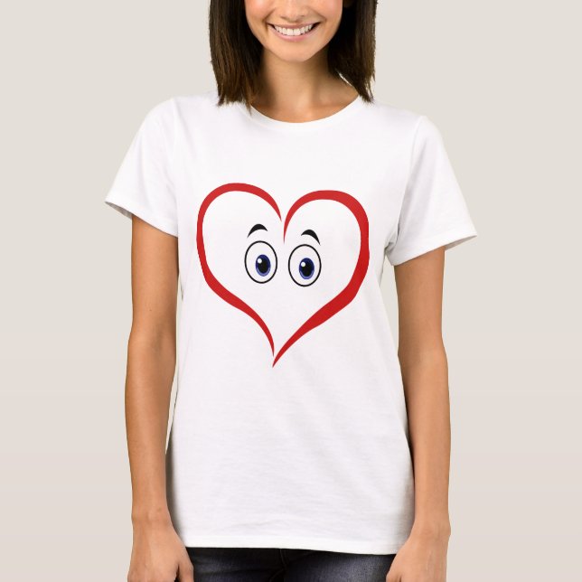 Fun Love Red Heart Tshirt (Front)