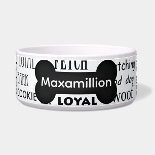 Fun Loving Black and White Dog Bone Theme
