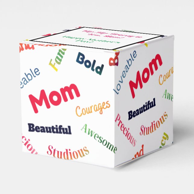 Fun-loving Mother’s Day Text Favour Box (Front Side)