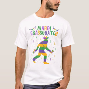 Fun Madi Mardi Gras Bigfoot Sasquatch Mardi Gras C T-Shirt