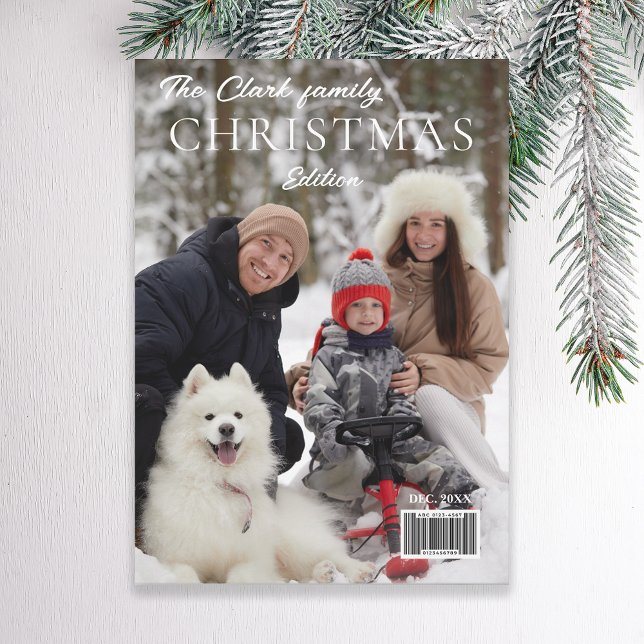 Fun Magazine Cover Style Christmas Photo Holiday Card (Creator Uploaded)