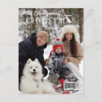 Fun Magazine Cover Style Christmas Photo
