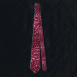 Fun Magenta Pink Faux Glitter Sparkle Print Tie<br><div class="desc">Perfect for your wedding party,  anniversary,  valentine's day,  or any special event that you need some style or whimsy for your outfit. This faux glitter print in hot pink is easy to wash,  affordable,  and all the style with none of the scratchiness.</div>
