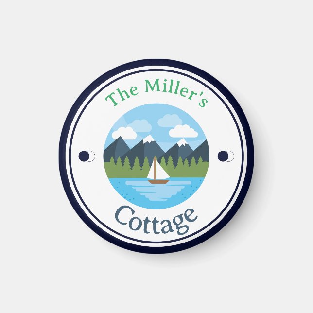 FUN! Magnet - Cottage -  Personalised - Add Name (Front)